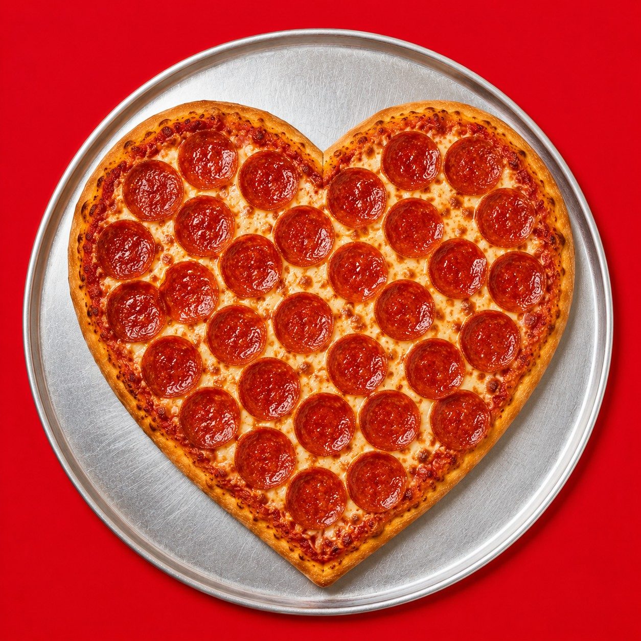 Heart Shaped Pizza.